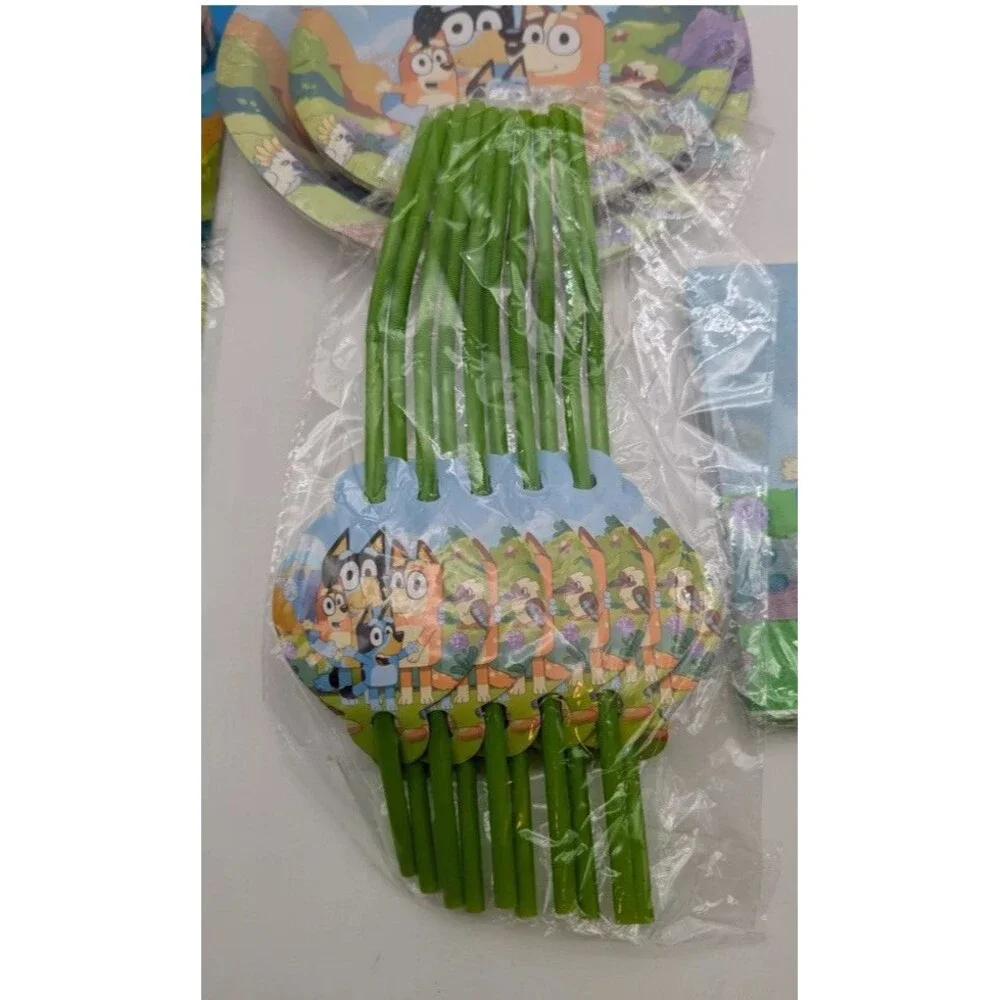 Bluey Birthday Supplies & Decoration Pack. Plates, Cups Banners Party For 10 New
